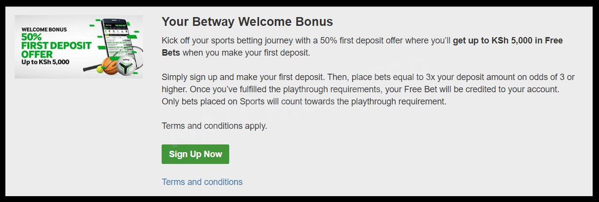 BetWay sports betting Welcome bonus