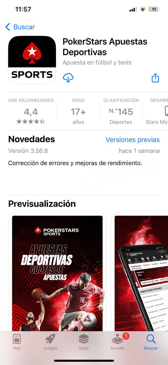 Descargar la app de Pokerstars Sports en iOS