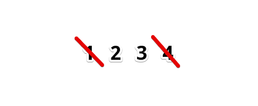 Для каждой выигрышной ставки вы вычеркиваете два числа в в начале и в конце ряда.