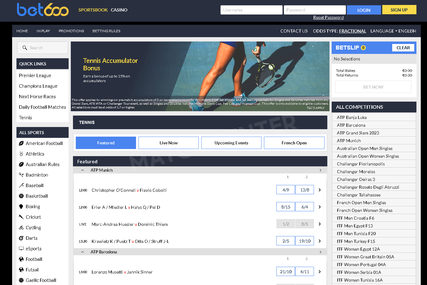 Desktop site sportsbook 