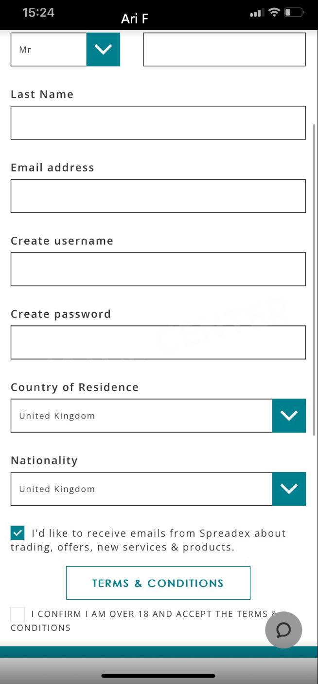 Second Section Of The Registration Form