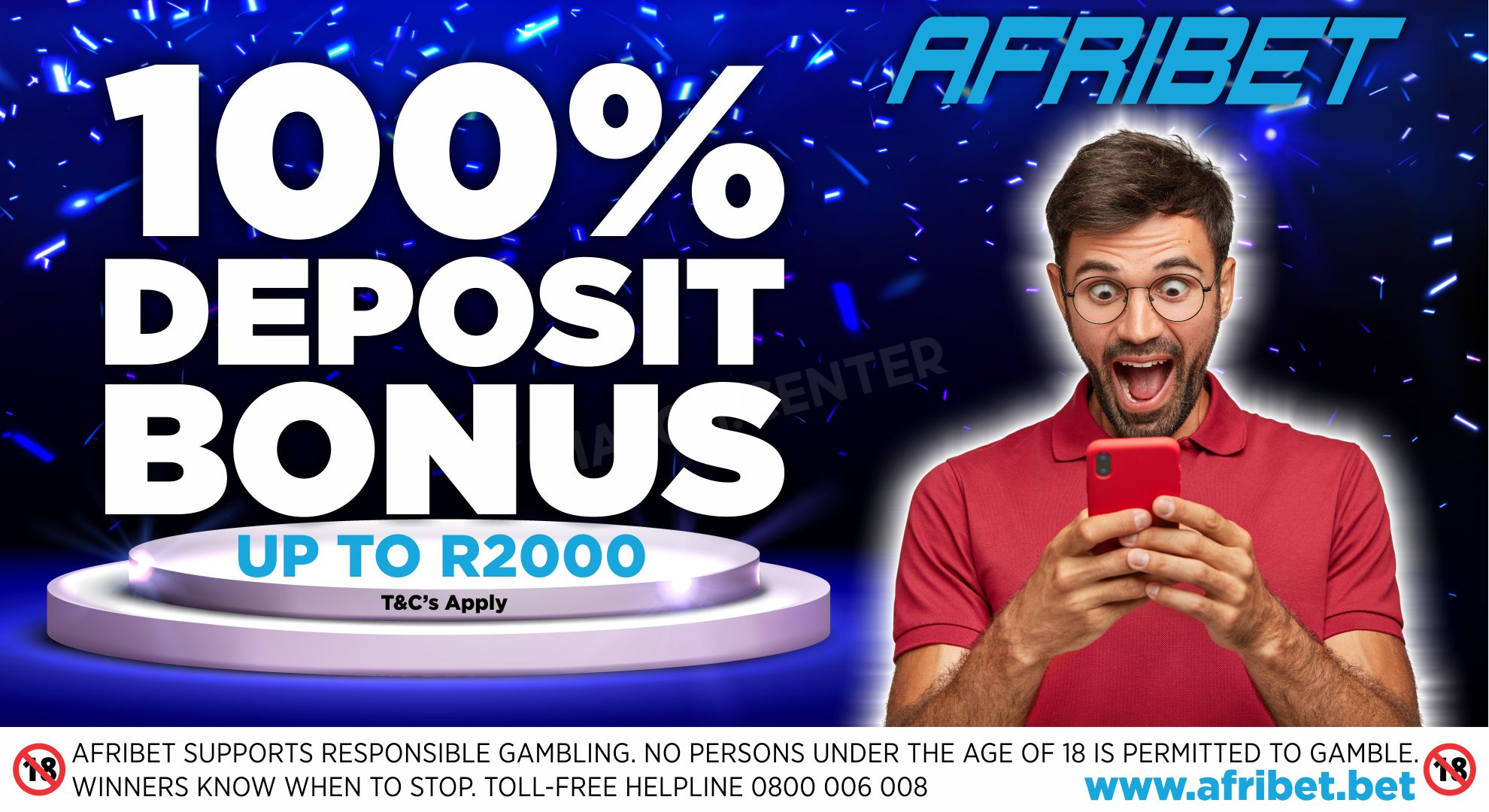 100% Deposit bonus at Afribet