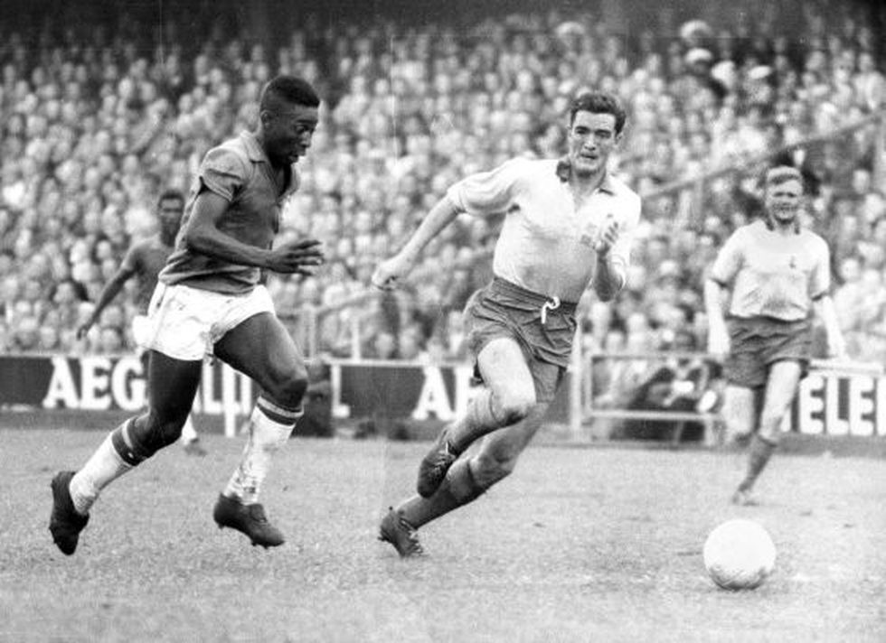 Pelé in the 1958 final against Sweden | Image: Public.