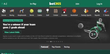 Mobile version of bet365