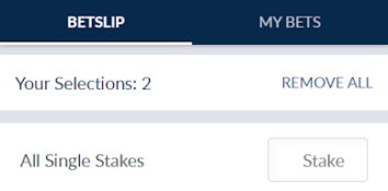 Coral Bet Betslip Page