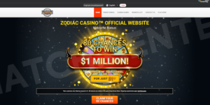 Zodiac casino main page