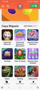Cassino online no app LeoVegas Brasil com jogos de slot.