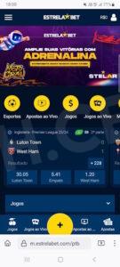 Estrela Bet download do app no site via dispositivo móvel Android.
