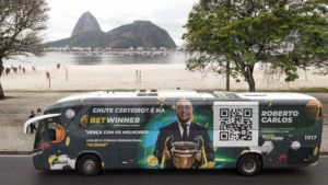 Ônibus de Betwinner no Rio de Janeiro