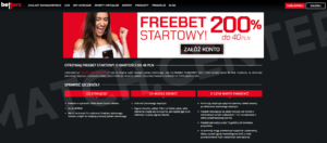Freebet startowy 200% do 40 PLN.