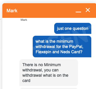 Response from the operator Mark