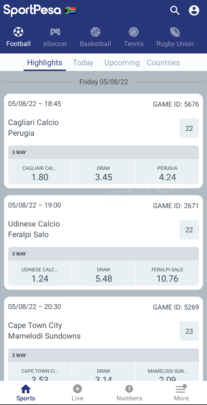 SportPesa betting app