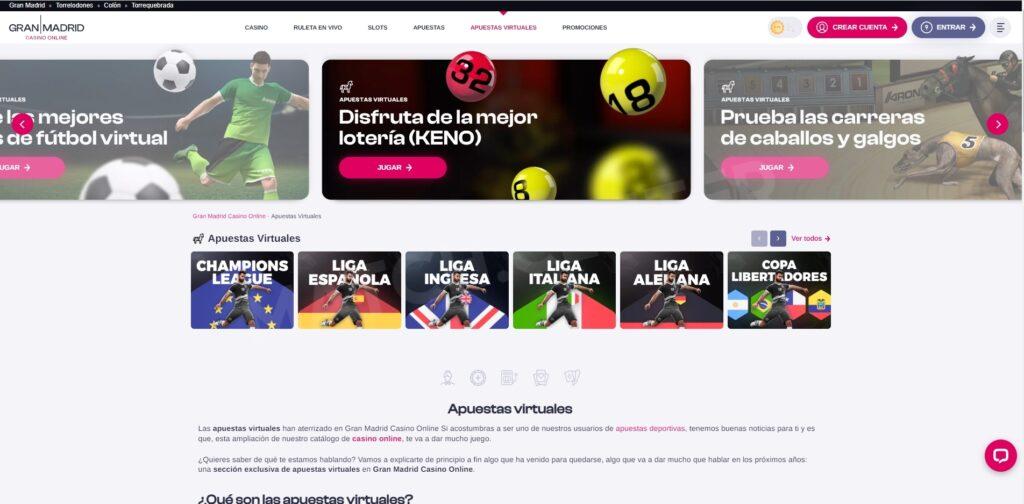Web Casino Gran Madrid online - Apuestas virtuales